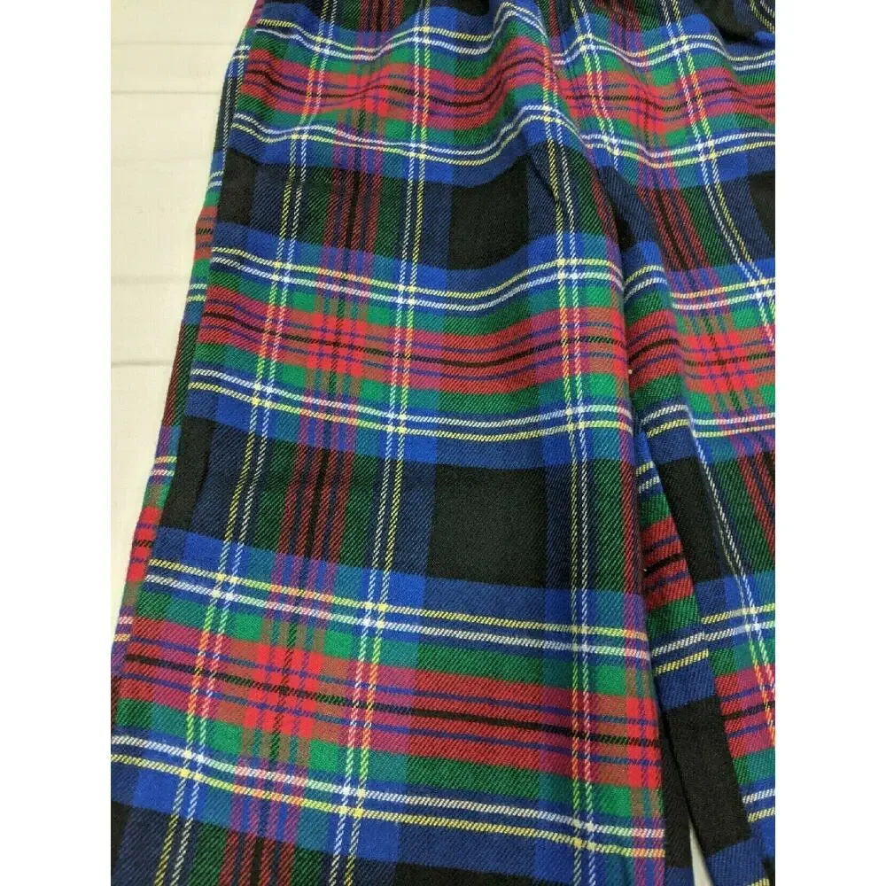 Lands End Plaid Flannel Pajama Bottoms Youth 8